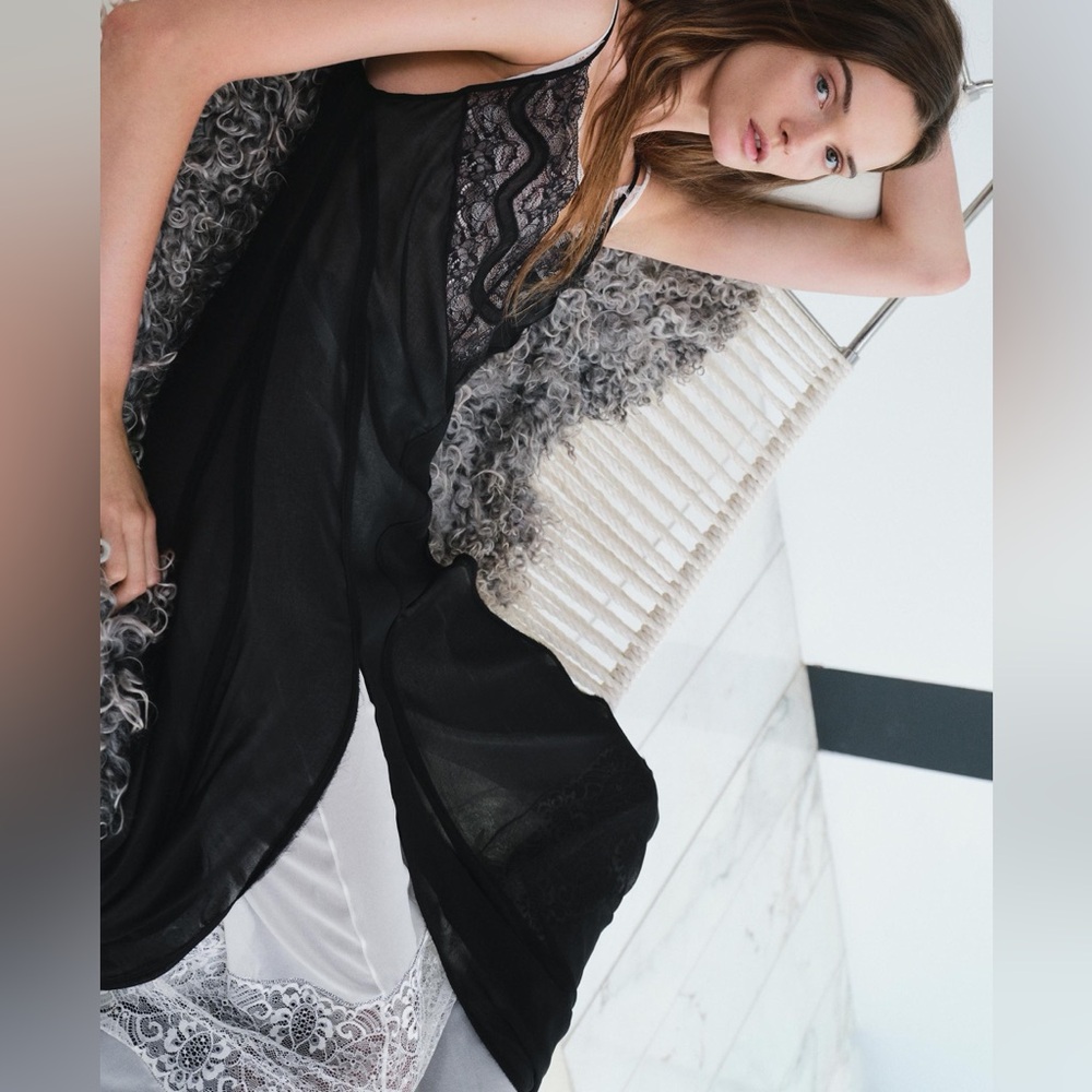 NWT ZARA Layered Slip Dress Lace Trim Size XS/S Style no. 8384/832/800 - Picture 5 of 14
